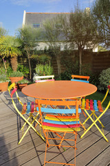 terrasse avec jardin maison en Bretagne