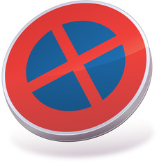 Obraz premium Panneau Arrêt et stationnement interdit (3D)