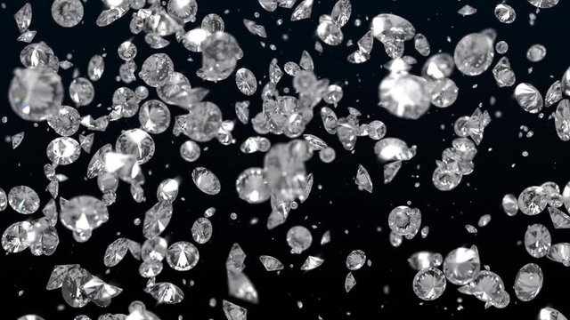 Sparkling Diamonds with Luma Matte Falling