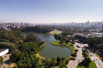 Aerial View of Ibirapuera in Sao Paulo, Brazil