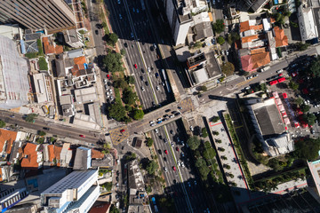 Fototapeta premium Top View of Avenue