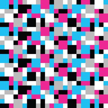 Abstract trendy colorful mosaic pattern composed of rectangles