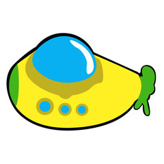 Isolated submarine toy