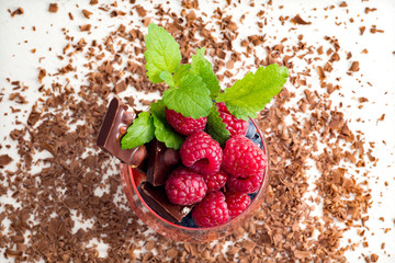 I love chocolate with fresh fruit