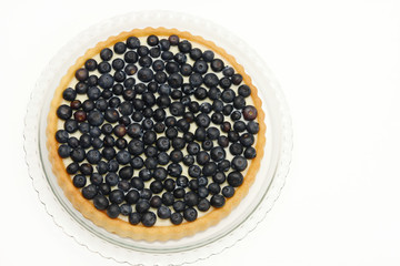 blueberry fruit cake on white