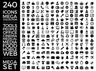 Set Of Icons, Quality Universal Pack, Big Icon Collection Vector Design Eps 10