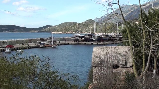 A lycian tomb near harbor