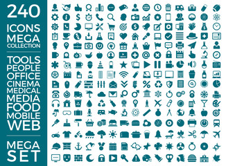 Set Of Icons, Quality Universal Pack, Big Icon Collection Vector Design Eps 10