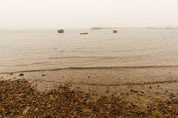 Beach in mist
