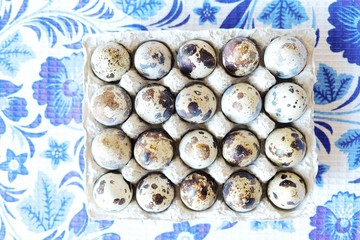 Beautiful little quail eggs 