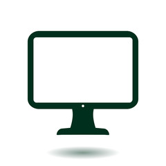 Ð¡omputer display sign icon. Flat design style.