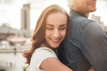 Fototapeta premium Love couple on street