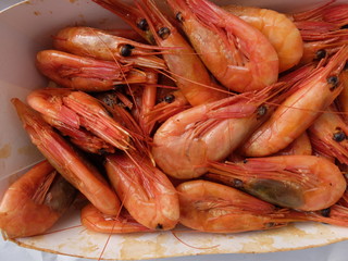 Geräucherte Garnelen