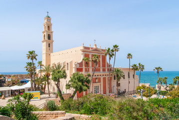 St. Peter's Church. Jaffa, Israel - obrazy, fototapety, plakaty