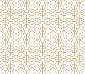 hexagon geometric line grid pattern vector background