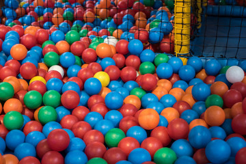 Indoor Children's Play Center. Colorful balls 