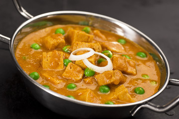 Mutter Paneer, Indian Paneer Cheese and Peas in Spicy Sauce