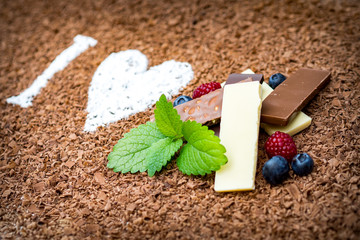 I love chocolate with fresh fruit