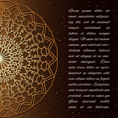 Hand drawn oriental ornamental ethnic lace background for t-shirt design, vintage card, party invitation