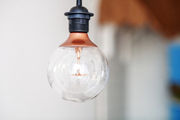 The lamp in the room. Concept interior.