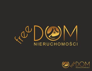 Logo biznes, Biuro Nieruchomości  free DOM - obrazy, fototapety, plakaty