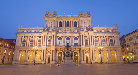 Fototapeta na wymiar Turin - The Palazzo Carignano