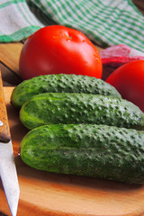 Tomato and cucumber