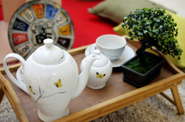 composition for a pleasant stay for a Cup of hot tea