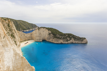 Navagio Beach with Shipwreck on Zakynthos Island, Greece