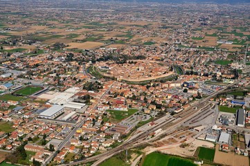 Obraz premium Cittò medievale in fotografia aerea di Cittadella