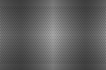 Perforated metal texture, aluminium grating, abstract background, vector illustration