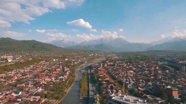 shooting with the drone, Georgia
