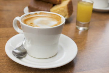 breakfast at the hotel coffee mug