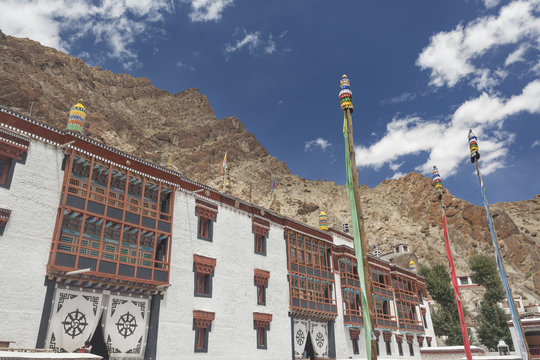 Hemis Monastery with rocky background, Leh, Ladakh, India