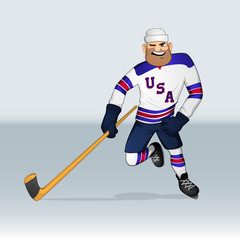 Fototapeta premium USA ice hockey team player