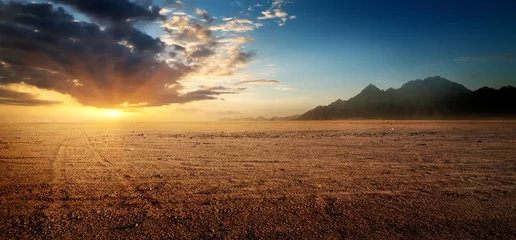 Foto op Aluminium Egyptische rotswoestijn © Givaga