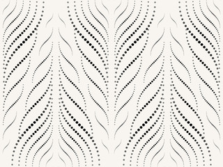 Abstract seamless pattern of smooth lines and halftones. Elegant geometric forms. - 158653799