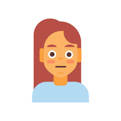 Profile Icon Female Emotion Avatar, Woman Cartoon Portrait Shocked Face Vector Illustration