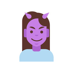 Profile Icon Male Emotion Avatar, Man Cartoon Portrait Happy Smiling Face Devil Vector Illustration