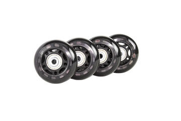 Inline skate wheels. Isolated over white