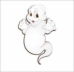 Cartoon white ghost