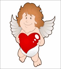 Little angel with a heart