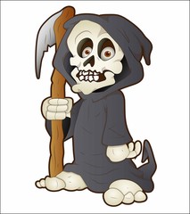 The image of death with a scythe