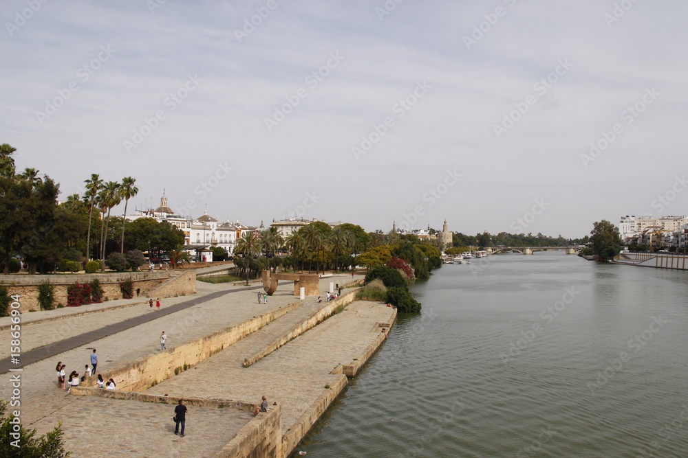 Poster Fleuve Guadalquivir à Séville, Espagne