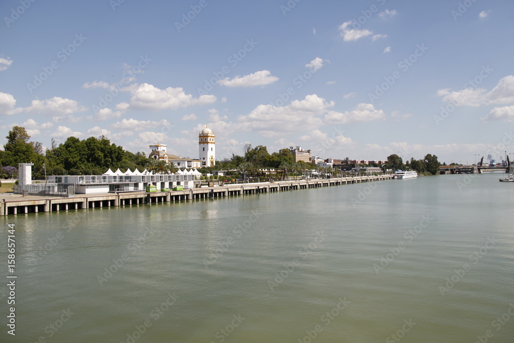 Poster Fleuve Guadalquivir à Séville, Espagne