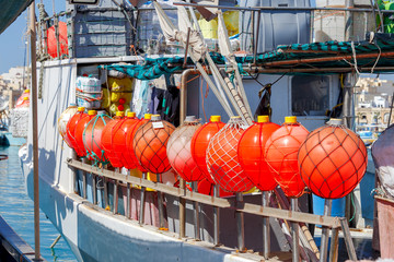 Malta. Marsaxlokk. Traditional fishing boats.