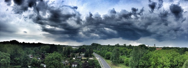 Cumulonimbus stormcloud pano