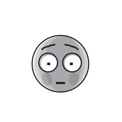 Sad Cartoon Face Shocked Negative People Emotion Icon Vector Illustration