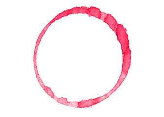 Wine stain on a white background