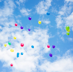 Balloons in the sky